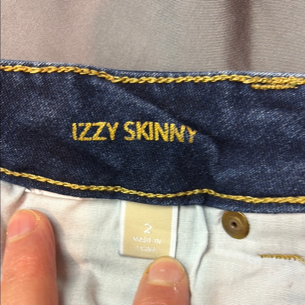 Michael Kors Women's Izzy Skinny Stretch Blue Denim Jeans Size 2 - Picture 3 of 9